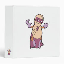 funny super hero villian peanut character 3 ring binders