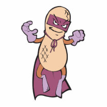 funny super hero villian peanut character photo sculpture