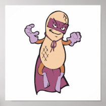 funny super hero villian peanut character posters