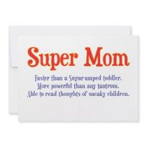 Funny Super Mom gifts and cards for your super mom invitations by holidaywhimsy Funny Super Mom gifts and cards for your super mom invitations