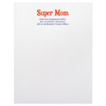Funny Super Mom gifts and cards for your super mom Letterhead Template