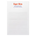 Funny Super Mom gifts and cards for your super mom Custom Stationery