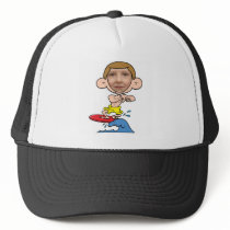 Funny Surfer Photo Face Template Trucker Hats