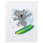 funny surfing koala bear flyer design