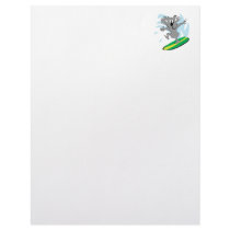 funny surfing koala bear letterhead design