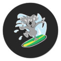 funny surfing koala bear stickers by doonidesignsanimals funny surfing koala bear stickers