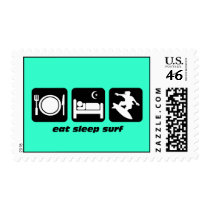 Funny surfing stamp