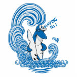 funny surfing shark vector cartoon art cut outs