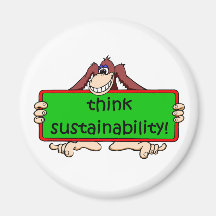 funny sustainability fridge magnet