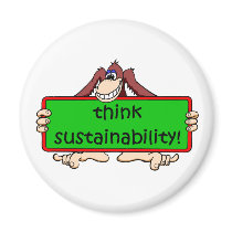 funny sustainability fridge magnet