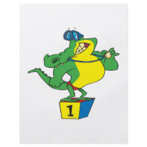funny swimmer champ alligator crocodile custom flyer