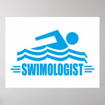 Funny Swimming Poster