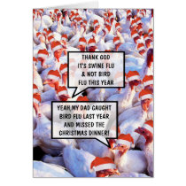 Funny swine flu Christmas cards