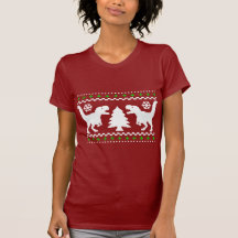 Funny T-Rex Ugly Christmas Sweater T Shirt