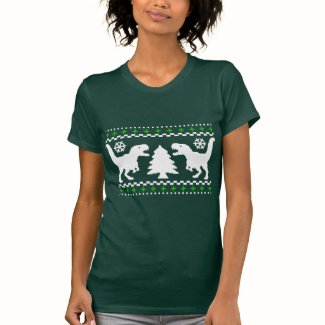 Funny T-Rex Ugly Christmas Sweater T Shirt