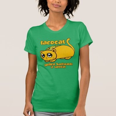 Funny Tacocat Spelled Backwards Tee Shirt