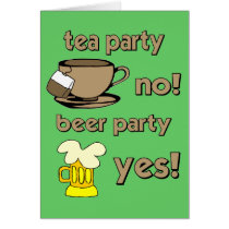 Funny tea party greeting card