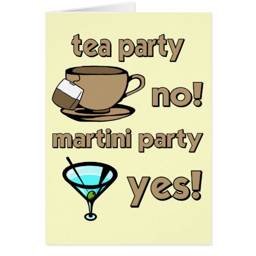Funny tea party greeting cards Zazzle