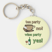 Funny tea party key chains