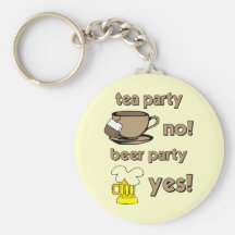 Funny tea party keychains