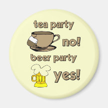 Funny tea party magnet