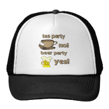 Funny tea party mesh hats