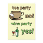 Funny tea party post card