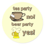 Funny tea party stickers
