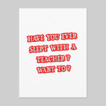Funny Teacher Pick-Up Line Postcard