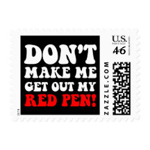 Funny teacher postage stamp