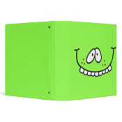 funny teeth smiley green notebook binder