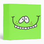 funny teeth smiley green notebook binders
