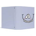 funny teeth smiley periwinkle notebook binders
