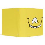 funny teeth smiley yellow notebook binders