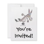 funny temper tantrum donkey cartoon custom invitation