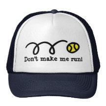Funny tennis player hat with bouncing ball design