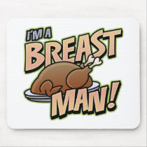 Funny Thanksgiving Breast Man mouse pad