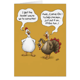 Funny Thanksgiving Cards: Big Chicken