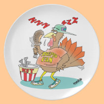 FUNNY THANKSGIVING CARTOON PLATES plates