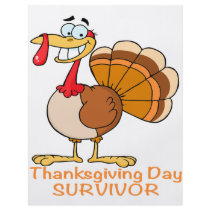 funny thanksgiving day survivor turkey full color flyer