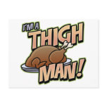 Funny Thanksgiving Thigh Man T-Shirts postcards