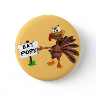 Funny Thanksgiving Turkey button button