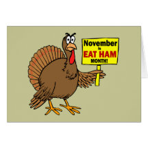 Funny Thanksgiving turkey Card