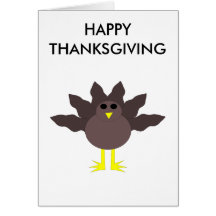 Funny Thanksgiving Turkey Customizable Card