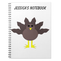 Funny Thanksgiving Turkey Customizable Notebook