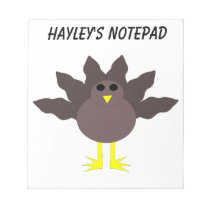 Funny Thanksgiving Turkey Customizable Notebook Memo Note Pad