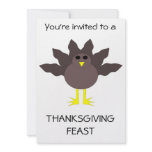 Funny Thanksgiving Turkey Feast Custom Invite