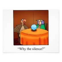 Funny Thanksgiving Turkey Fortune Cartoon Gifts! Personalized Announcement