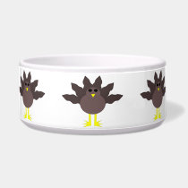 Funny Thanksgiving Turkey Pet Bowl
