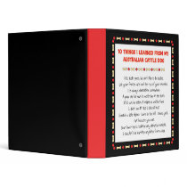Funny Things I Learned From Australian Cattle Dog Vinyl Binders